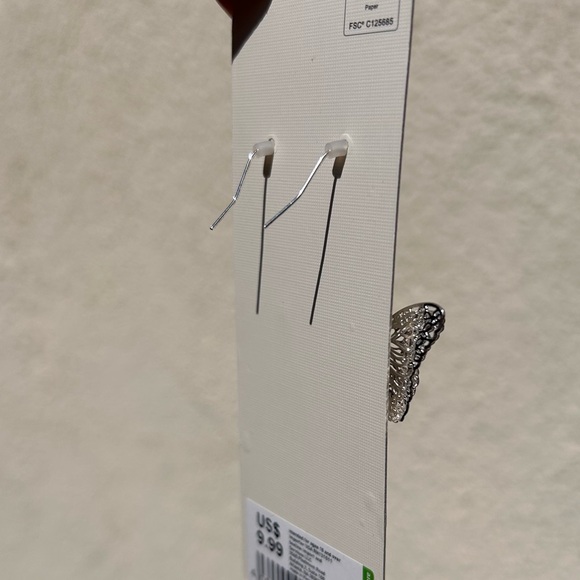 Silver Butterfly Earrings - Picture 4 of 4